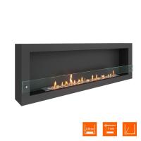 Биокамин SteelHeat WALL ONE 1700 черный, стекло Биокамин SteelHeat WALL ONE 1700 черный, стекло