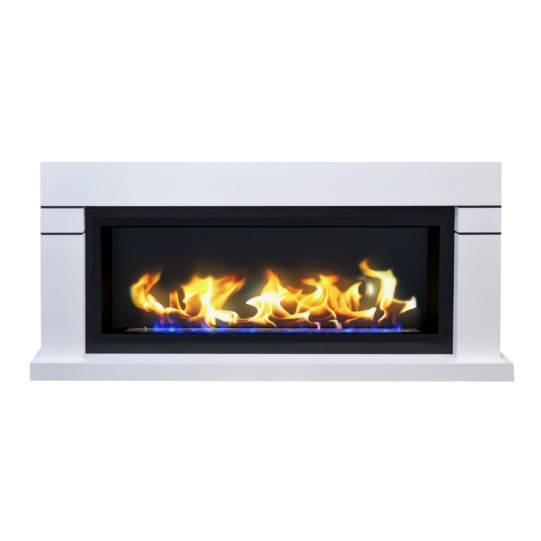 Биокамин в линейном портале "Русский огонь" Тоби с защитным и декоративным стеклом по цене 107 450 руб.