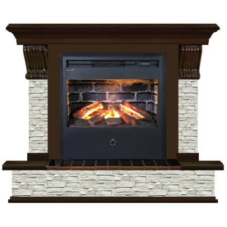 Панорама грот однотонный (темный дуб)+Samba 3D