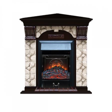 Арочный Карелия угловой (венге)+Majestic Black