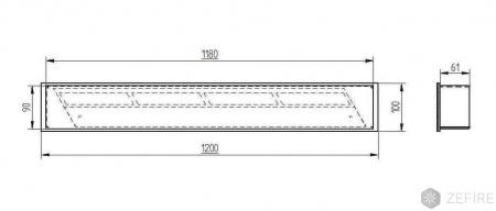 Прямоугольный контейнер ZeFire 1200 Прямоугольный контейнер ZeFire 1200 по цене 42 500 руб.
