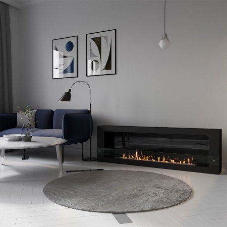 Биокамин SteelHeat WALL GRAND 1800 черный, стекло по цене 78 120 руб.