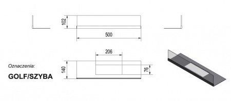 Стекло декоративное для биокамина GOLF Стекло декоративное для биокамина GOLF по цене €86