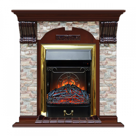 Арочный Грот цветной (красное дерево)+Majestic Brass