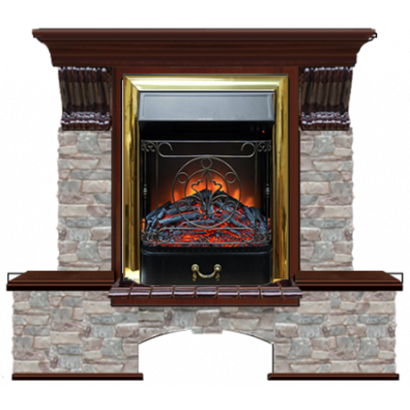 Бостон К Грот цветной (красное дерево)+Majestic Brass